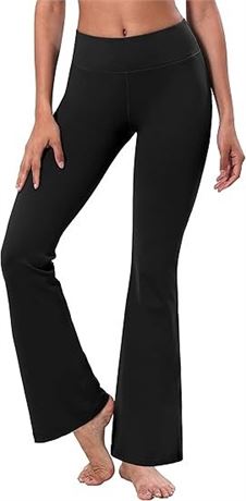 XL, Women's Bootcut Yoga Pants Basic/Back Pockets/Straight Leg Workout Tummy Con