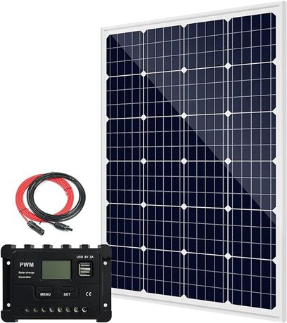 120 Watt 12 Volt Moncrystalline Solar Panel kit High Efficiency Solar Module Off
