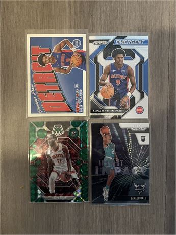 Lot of 4 NBA ROOKIE Cards