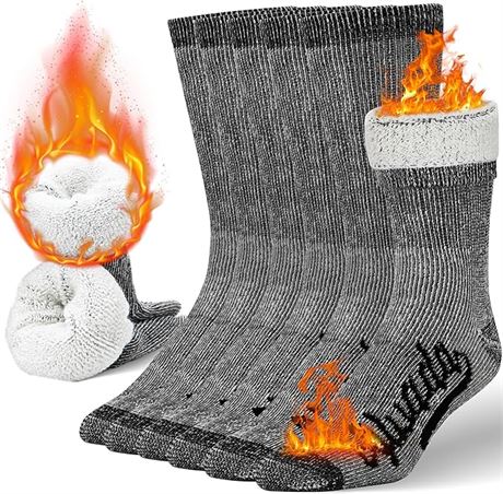 SIZE: L/XL 80% Merino Wool Hiking Socks Thermal Warm Crew Winter Boot Sock For M
