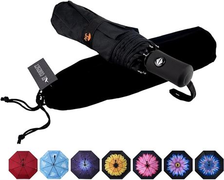 SY Compact Travel Umbrella Windproof Automatic LightWeight Unbreakable Umbrellas