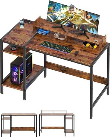 MINOSYS Computer Desk - 39” Gaming Desk, Home Office Desk with Storage, Small De