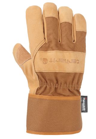 XLARGE - Carhartt Men's Duck and Synthetic Leather Combo Winter Work Gloves - Ca
