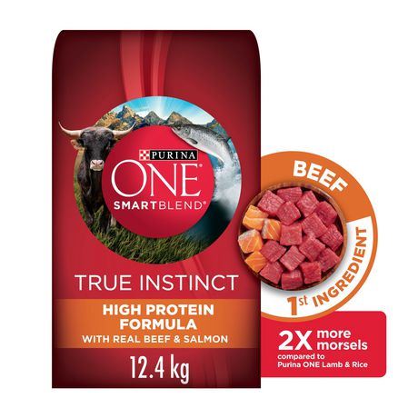 Purina One True Instinct Beef & Salmon, Dry Dog Food 12.4 Kg 12.4Kg
