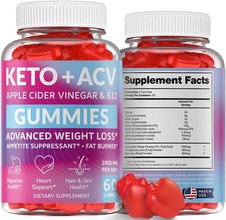 Keto ACV Gummies Advanced Wеight Loss - Made in USA Tasty ACV Keto BB