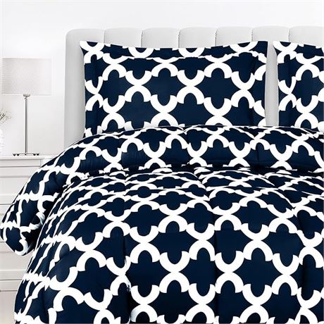 Utopia Bedding California King Comforter Set (Cal Twin, Navy) with 2 Pillow Sham