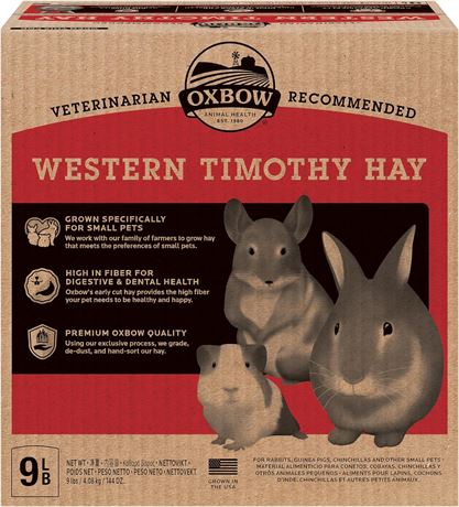 OXBOW Western Timothy Hay, 9 Pound Bag