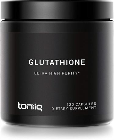 Toniiq Ultra High Strength Glutathione, 120 Capsules Exp 01/2025