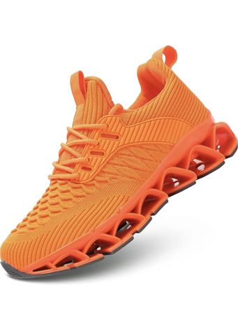 41 - Men's Orange Slip on Walking Running Shoes Casual Fashion Sneakers