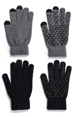 Juephe Winter Knit Gloves Touch Screen Warm Thermal, Outdoor Sports Gloves
