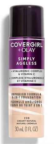 Covergirl + Olay Simply Ageless 3-in-1 Liquid Foundation, Creamy Natural