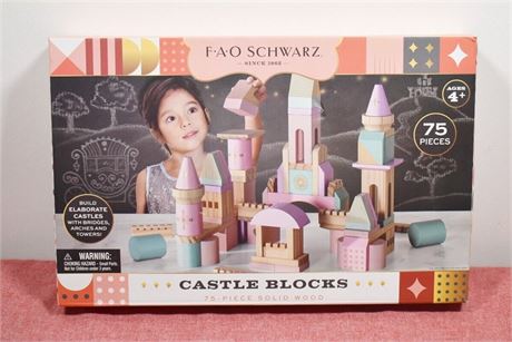 F.a.O. Schwartz 75 Pc Solid Wood Castle Blocks