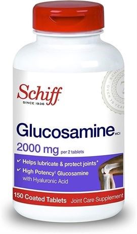 Schiff Glucosamine With Hyaluronic Acid, 2000mg Glucosamine, Joint Care