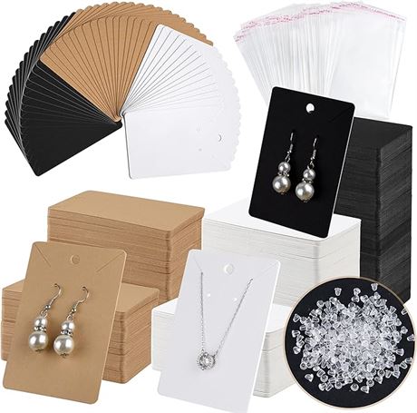 400 Pcs - TUPARKA Earring Cards Bulk Earring Holder Cards with Self-Sealing Bags