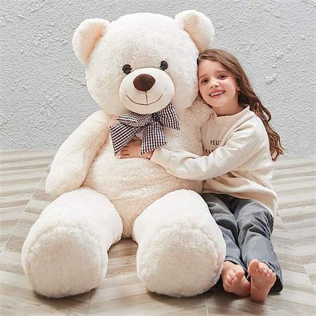 WHITE MorisMos 47 inch Big Cute Plush Teddy Bear Huge Plush Animals Teddy Bear