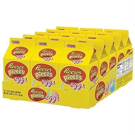 Hershey Reese’s Pieces Pastel Eggs Mini Carton Easter 15×3.5oz BB 02-01-2025