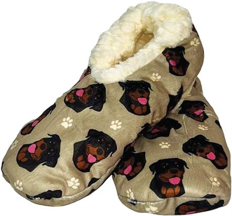 Shoe Size 5 To 11,  Comfies Womens Rottweiler Dog Slippers