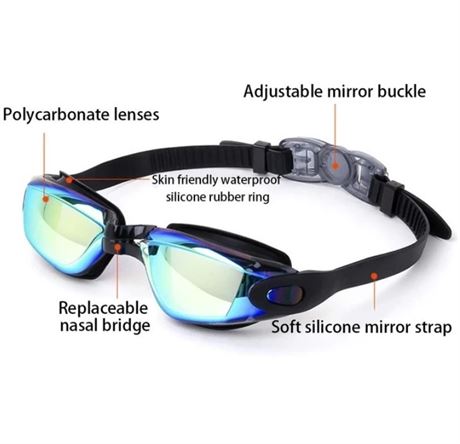 Aouloves Swim Goggles,Anti Fog No Leaking Clear Vision Water Pool Swimming