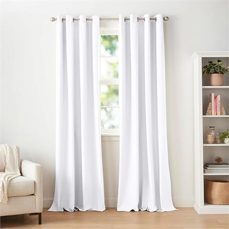 Amazon Basics Room Darkening Blackout Window Curtains with Grommets - 52 x 96-In