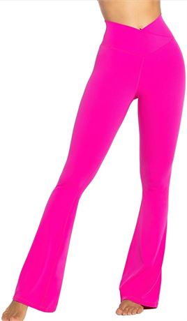 SIZE:M, Sunzel Flare Leggings, Crossover Yoga Pants with Tummy Control, High-Wai