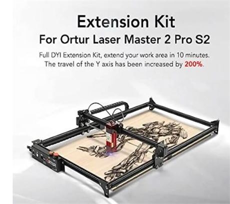 ORTUR Laser Engraver Area Expansion Kit, Extension Kit for 2 Pro S2 Laser Master