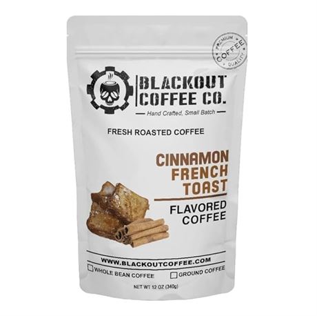 Blackout Coffee Cinnamon French Toast Flavored Ground Coffee - 12oz