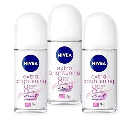 Nivea Deodorant Whitening Extra Care 48h Roll-on: 50 Ml. <Pack3>