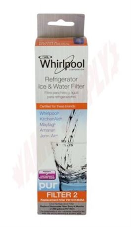 WHIRLPOOL PUR REFRIGERATOR WATER FILTER, W10413645A FILTER2