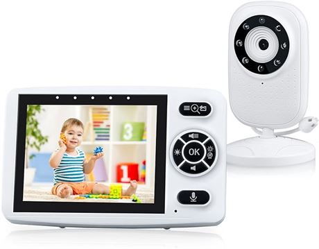 YUANSHIHUI Video Baby Monitors with Camera and Audio, 3.5'' Monitor Set Infrared