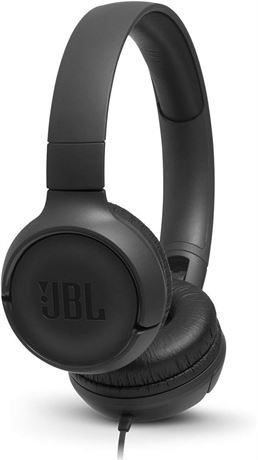 JBL Tune 500 Wired On-Ear Headphones with One-Button Remote/Mic - Black