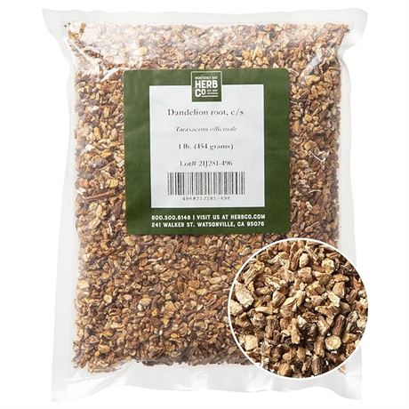 1lb Bag - Monterey Bay Herb Co. Organic Dandelion Root, Cut & Sifted | Use for T
