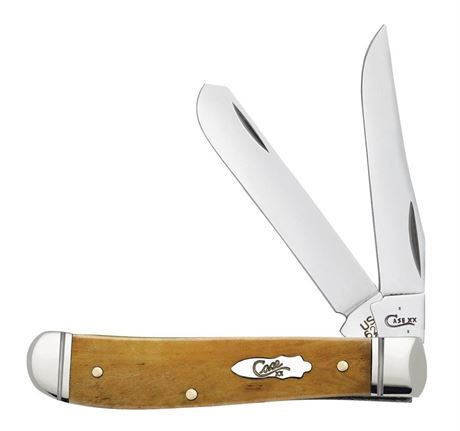CASE KNIVES -  Mini Trapper Smooth Antique Bone Mini Trapper Model #: 58188