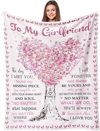 50x60 in- Hugruby Loving Heart Blanket (, Light Pink Girlfriend)