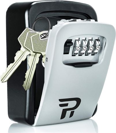 Key Lock Box for Outside - Rudy Run Wall Mount Lockbox for House Keys Outdoor -