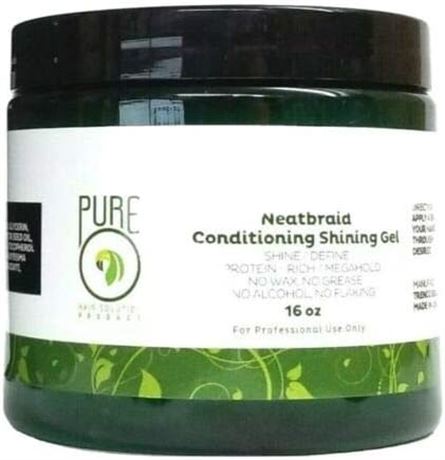 16 oz - Pure O Natural Neatbraid Beauty Professional Conditioning Shining Gel