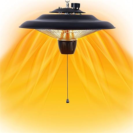 DONYER POWER Electric Patio Heater 1500W Ceiling Mounted Waterproof for Outdoor