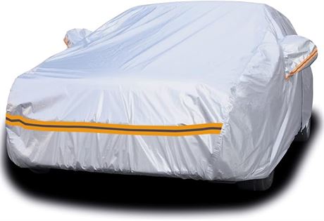 Autsop Car Cover Waterproof All Weather,6 Layers Car Cover for Automobiles Outdo