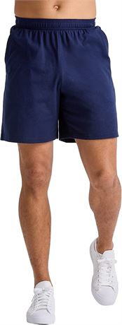 Size: S, Hanes Originals Men's Shorts, 100% Cotton Jersey Athletic Navy S