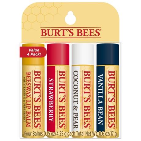 Burt's Bees Lip Balm Pack, 4 Ct, 0.15 Oz | CVS