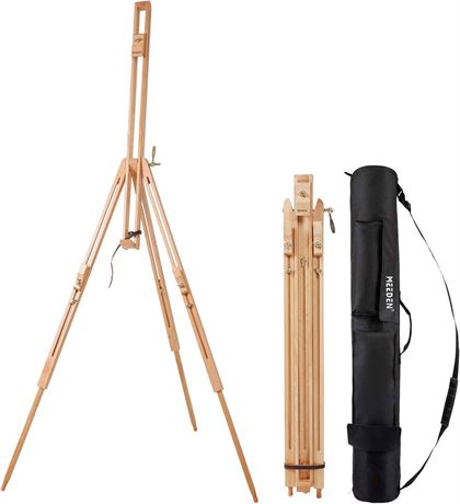 MEEDEN Tripod Field Painting Easel with Carrying Case - Solid Beech Wood Univers