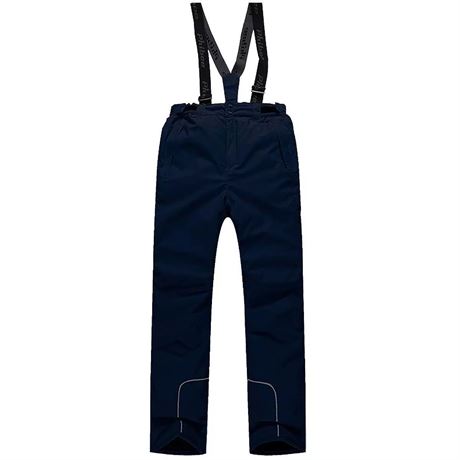 116/122 PHIBEE Boys' Waterproof Breathable Polyester Snowboard Ski Pants Navy