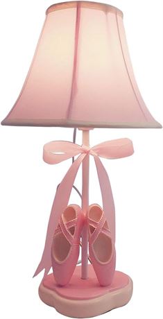 Bedside Lamp by Cozylight, Pink Dancing Shoes Design, 14inch Tall Table Lamp wit