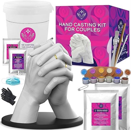 Envy Prime Hand Casting Kit for Couples with Practice - Mold Anniversary, Sculpt