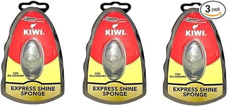 Express Shoe Shine Sponge, Neutral, 0.2 Fl Oz (Pack of 3)