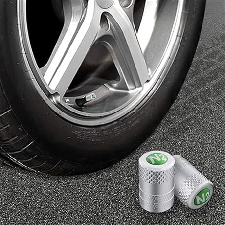 50+Bulk Aluminum Tire Valve Stem Caps w/ N2 Nitrogen Logo, Universal Stem Covers