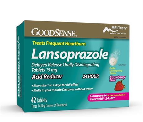 BB 04/25 GoodSense Lansoprazole Delayed Release Orally Disintegrating Tablets 15