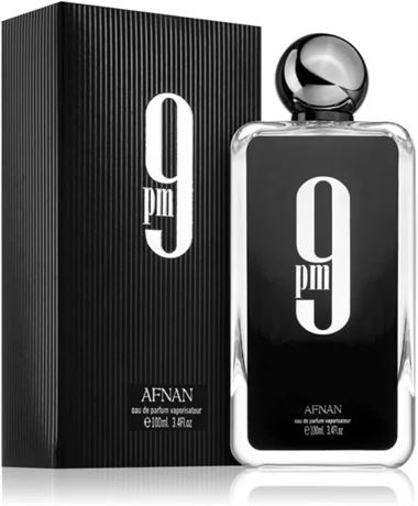 AFNAN 9 PM for Men Eau de Parfum Spray, 3.4 Ounce