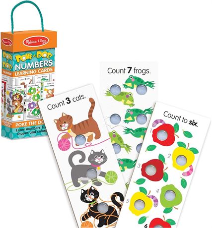 Melissa & Doug Poke-A-Dot Jumbo Number Learning Cards - 13 Double-Sided Numbers,