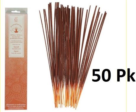 50 Pack Aromatherapy Incense Sticks (Sandalwood)