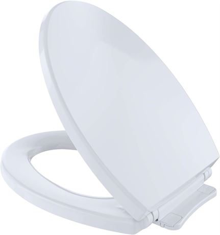 Toto SS114 01 SoftClose Elongated Toilet Seat Cover, Cotton White